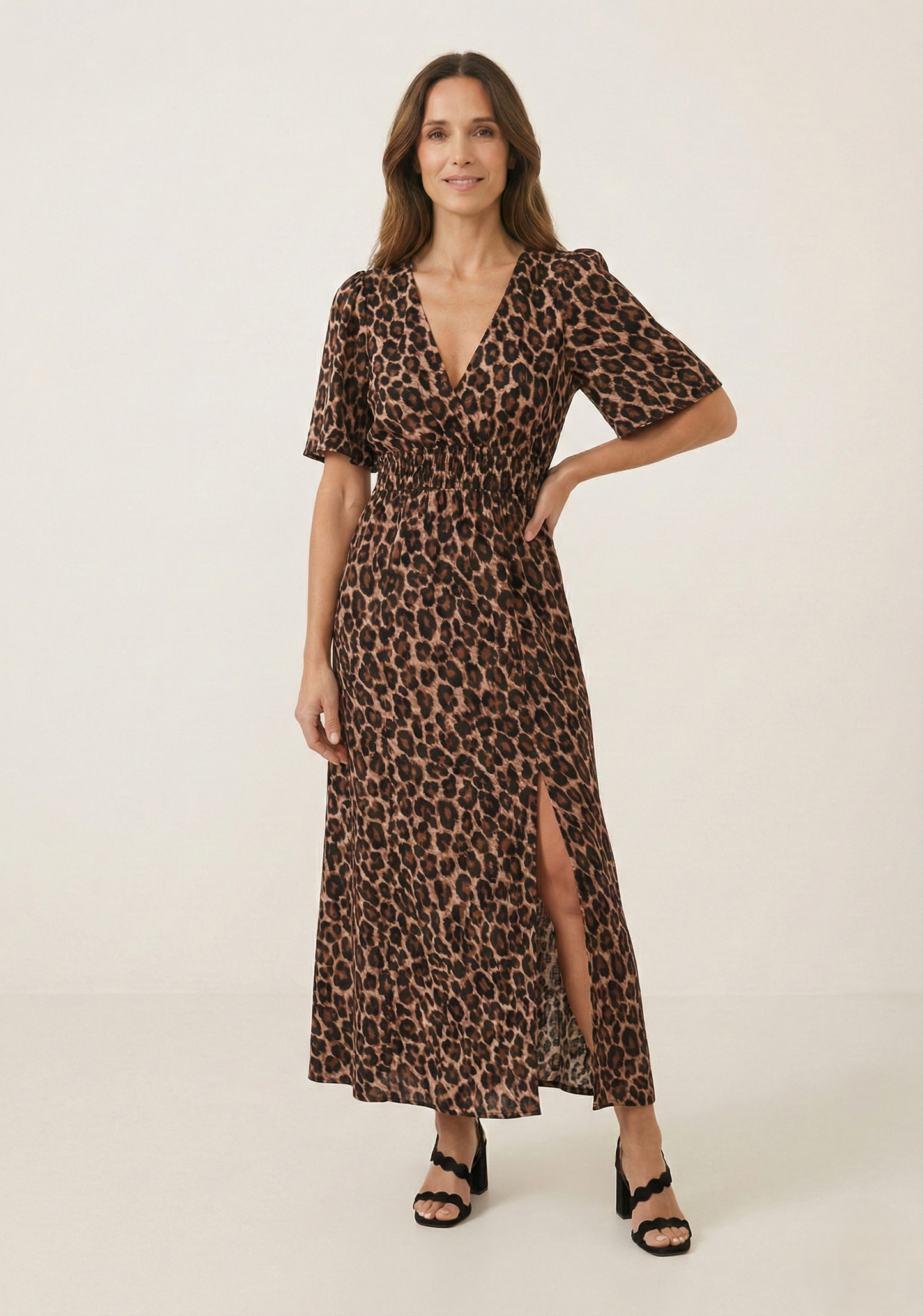 Estrella | Vestido de leopardo altamente demandado - rosa melano