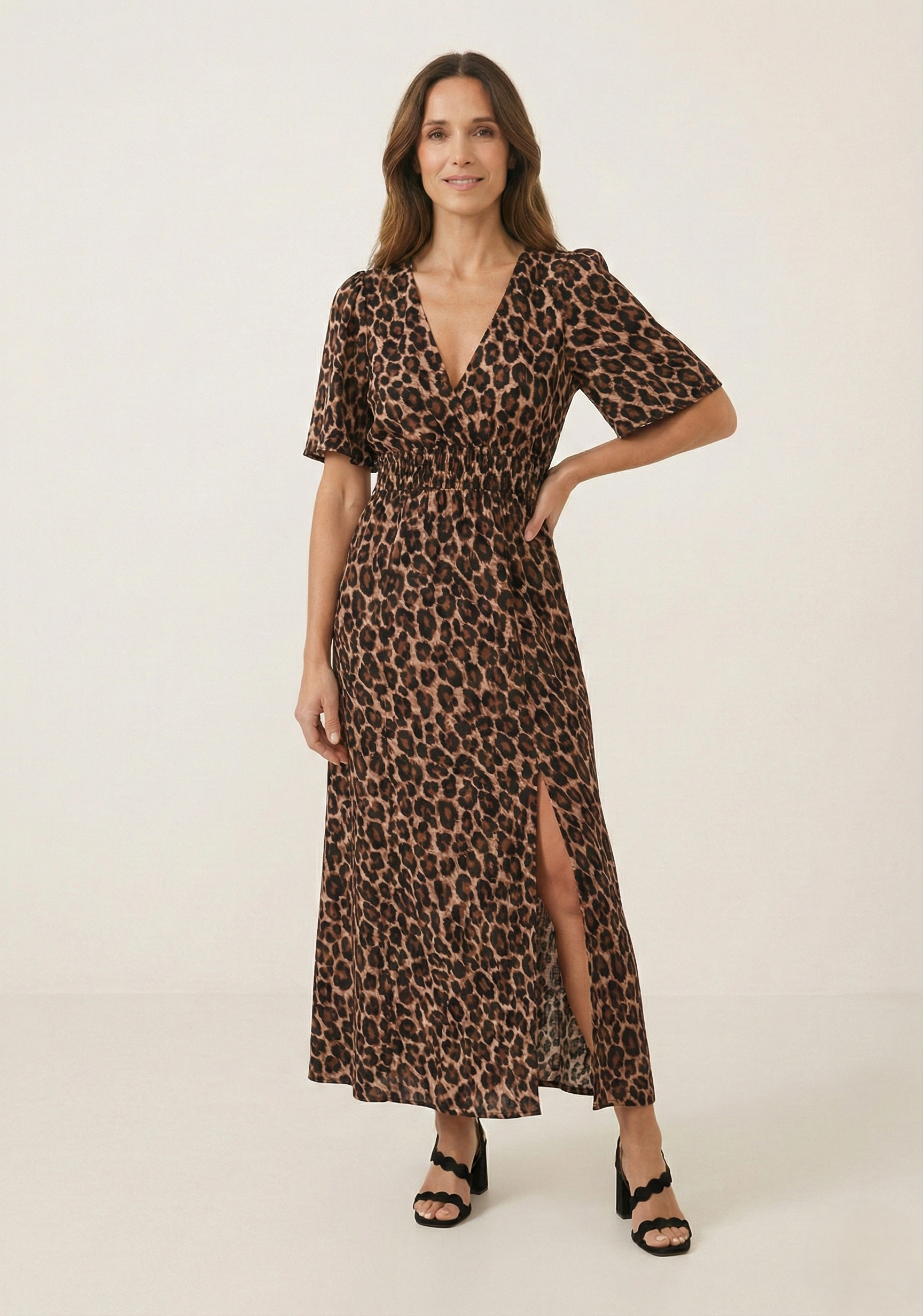 Estrella | Vestido de leopardo altamente demandado - rosa melano